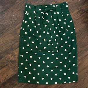 Green Polka Dot Long Skirt